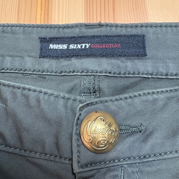 MISS SIXTY Cotton Olive Green Cargo Joggers Multi Pocket Low Rise US Sz 32 - Picture 4 of 11